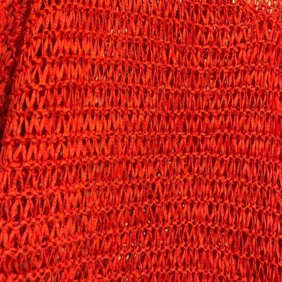 Chico’s orange ribbon yarn sweater sz large - Picture 3 of 10